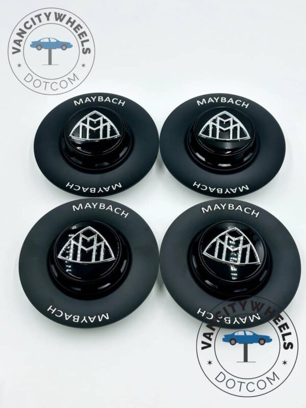 4pcs Mercedes Wheel Center Hub Cap Cover Trim A22240023007X15 NEW Maybach 147mm Matte Black - Image 2