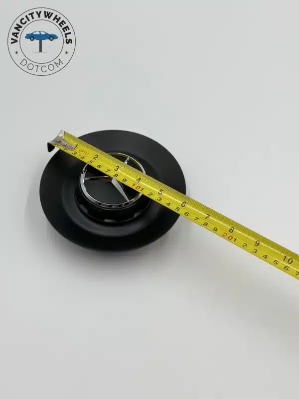 Set of 4 Mercedes-Benz Center Caps A0004001100 – Matte Black 144mm OEM Fit - Image 3