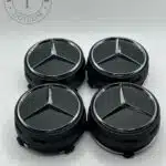 Mercedes Black Center Cap Set of 4