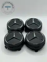 Mercedes Black Center Cap Set of 4