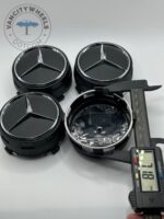 Mercedes Black Center Cap Set of 4 – 75mm Alloy Fitment - Image 2