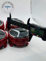 Set of 4 Red & Black Mercedes-Benz Alloy Wheel Center Caps – 75mm Hub Caps (OEM Fit) - Image 4