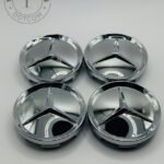 Mercedes Silver Alloy Rim Center Caps