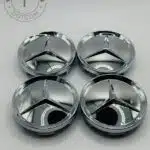 Mercedes Silver Alloy Rim Center Caps
