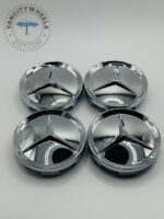Mercedes Silver Alloy Rim Center Caps