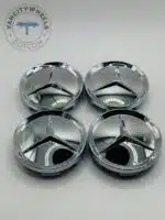 Mercedes Silver Alloy Rim Center Caps
