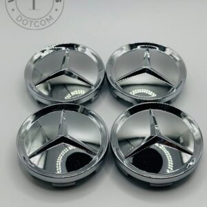 Mercedes Silver Alloy Rim Center Caps