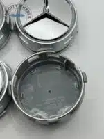 Set of 4 Gloss Silver Mercedes-Benz Wheel Center Caps – 75mm Alloy Hub Caps - Image 3