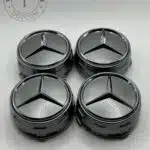 Gloss Grey Mercedes Benz Grey Center Caps 75mm