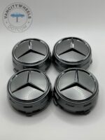 Gloss Grey Mercedes Benz Grey Center Caps 75mm