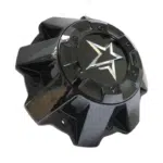 4pcs Set 208.5mm Snap On Offroad Plastic Wheel Center Caps Matte Black with Chrome Logo – C-052-3 - Image 3