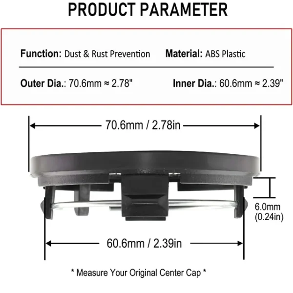 BBS Wheel Center Cap Replacement #09.24.467 #09.24.486 #56.24.120 OD: 70mm ID: 60mm - 20214450 - Image 10