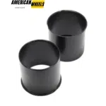 2pcs 4.9in Stainless Opened Push-Thru Front Wheel Center Caps for 4.9in Bore, 4.8in Height - 20274359 - Image 2