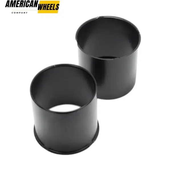 2pcs 4.9in Stainless Opened Push-Thru Front Wheel Center Caps for 4.9in Bore, 4.8in Height - 20274359 - Image 2