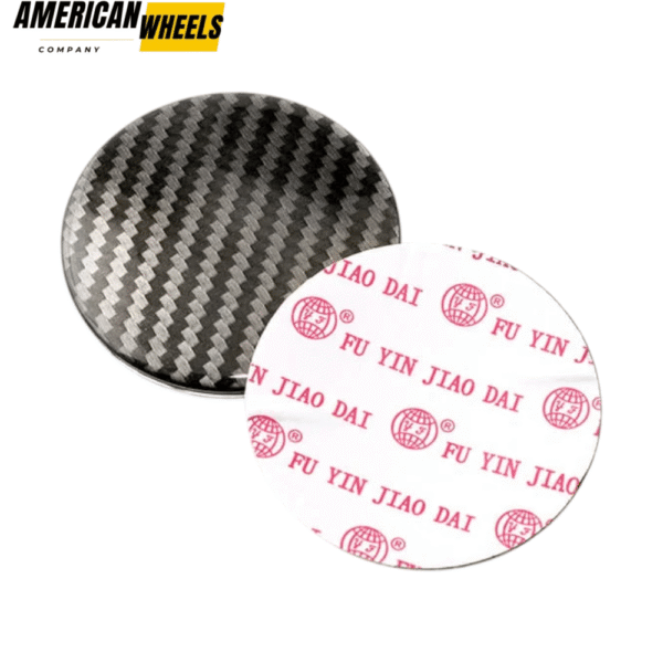 Carbon Fiber Wheel Center Cap Curved Aluminum Decals for Decoration Wheel 68mm 4pcs - 20270010 - Image 3