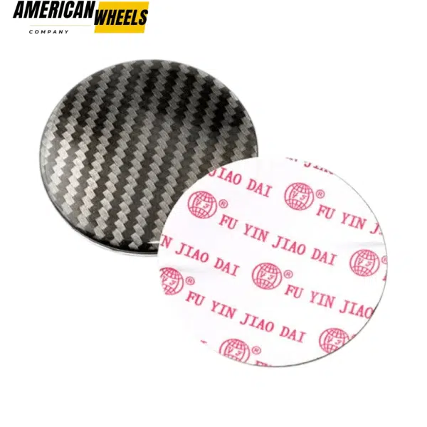 Carbon Fiber Wheel Center Cap Curved Aluminum Decals for Decoration Wheel 68mm 4pcs - 20270010 - Image 3