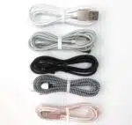2.4A Nylon Braided iPhone Charging Cable (1m) - Fast Data Sync - Image 2
