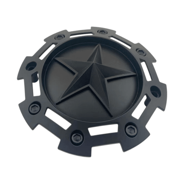 4pcs Set 180mm Snap On Star Logo Matte Black Offroad Wheel Center Caps – C567901 - Image 4
