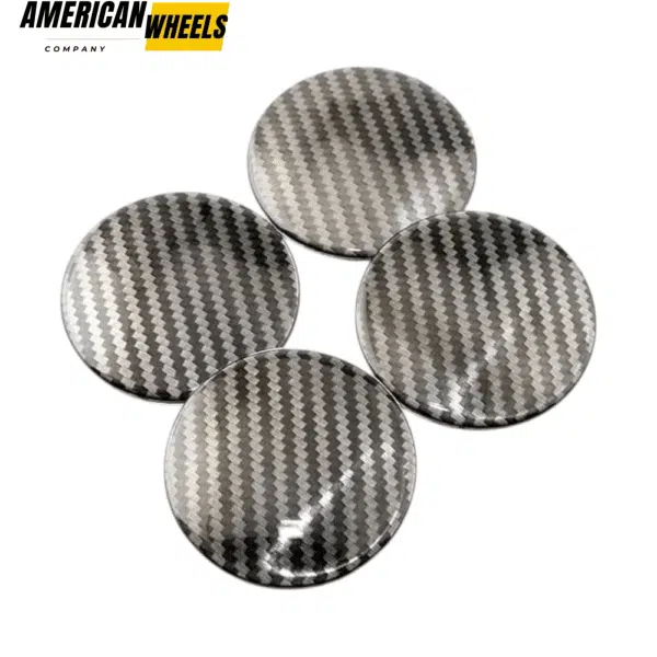 Carbon Fiber Wheel Center Cap Curved Aluminum Decals for Decoration Wheel 68mm 4pcs - 20270010 - Image 4