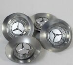 Mercedes S-Class W205 W213 W218 Wheel Center Cap-Takeoff Silver-Set of 4 -164mm
