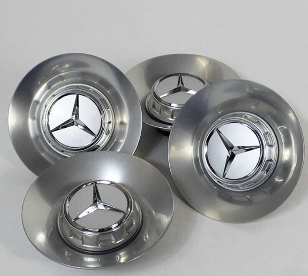 21b2849b-c802-545f-b45d-10831b99bd9e.jpg Mercedes S-Class W205 W213 W218 Wheel Center Cap-Takeoff Silver-Set of 4 -164mm - Image 1