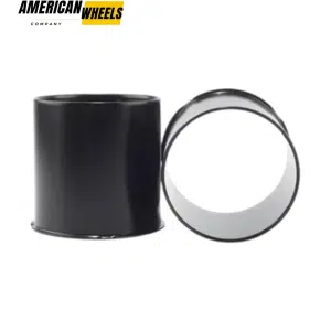 2pcs 4.9in Stainless Opened Push-Thru Front Wheel Center Caps for 4.9in Bore, 4.8in Height - 20274359