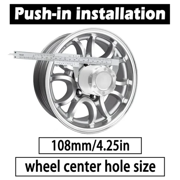 Aluminum Wheel Center Caps for 3.27" / 4.25" / 5.15" Bore - 20274301SVx2 - Image 7