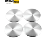 4pcs 45mm 1.77in Wheel Center Caps Aluminum Pure Black or Pure Silver Stickers - 20213706 - Image 2