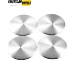 4pcs 45mm 1.77in Wheel Center Caps Aluminum Pure Black or Pure Silver Stickers - 20213706 - Image 2