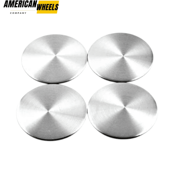 4pcs 45mm 1.77in Wheel Center Caps Aluminum Pure Black or Pure Silver Stickers - 20213706 - Image 2