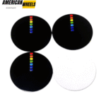 4pcs for Aluminum Wheel Center Caps Car Decals Senven Color Pattern 44mm 1 12/16in - 20270003 - Image 2