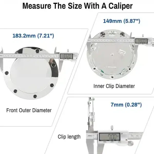 183mm 7.21in Ford F150 Harley Davidson Wheel Center Caps #2L3Z-1130-BA #2L34-1A096 3410 - 20274268CH - Image 5