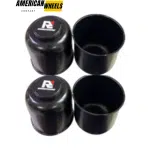 Stainless Push Thru Trailer Wheel Center Caps 3.74in Bore 3.9in Tall with Floating Top Cap - 20274704=[74323+77130+71021]x4