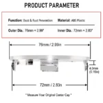 76mm 2.99in for F150 SSR WATANABE RS8 Wheel Center Caps - 20213578 - Image 4