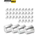5.15in Push Through Center Caps & 9/16"-18 Lug Nuts for Trailer Truck RV Rims Center Bore - 20274420=[74035+12232x8]