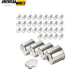 5.15in Stainless Push Through Center Hub Caps with Removable Top Caps & 9/16"-18 Lug Nuts - 20274421=[74316+12232x8] - Image 2