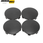 4pcs 83mm 3 1/4in Matte Black/Silver Wheel Center Caps for GMC Silverado Cybertruck - 20214487MBR - Image 2