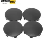 4pcs 83mm 3 1/4in Matte Black/Silver Wheel Center Caps for GMC Silverado Cybertruck - 20214487MBR - Image 2