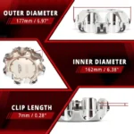 GMC Wheel Center Caps for 11-18 Sierra 1500 SRW 11-19 Sierra 2500 HD 3500 HD SRW #9597794 - 20274266CH - Image 5