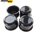 Weld Racing 3.16" OD x 2.25" Tall 5 Lug Aluminum Push Thru Center Caps Polished / Glossy Black - 20274349
