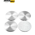 4pcs 45mm 1.77in Wheel Center Caps Aluminum Pure Black or Pure Silver Stickers - 20213706
