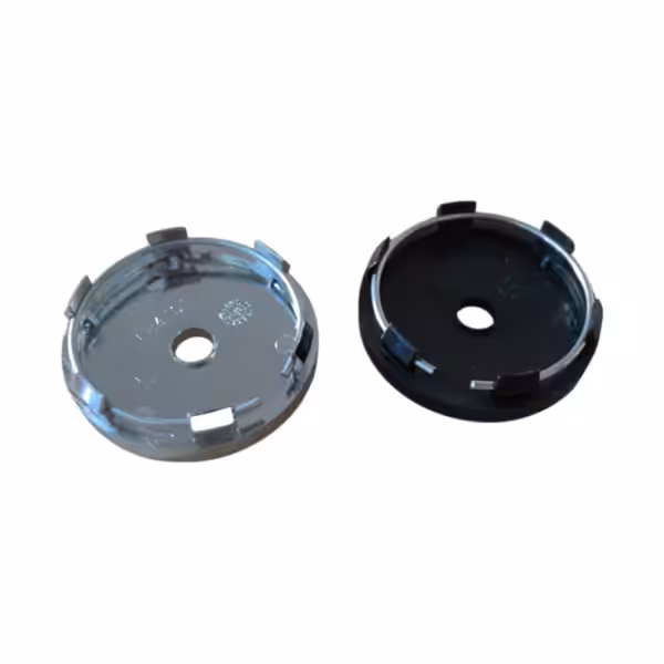 4pcs Set 60.4mm Snap On Black Chrome ABS Wheel Center Caps – C84101 - Image 2