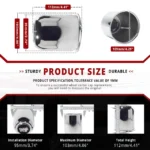 3.74in Push-Thru Center Caps with Removable Top Cap for 3.74'' Trailer Bore 3.85'' Tall - 20260021CH=[74072+20970]x4 - Image 3