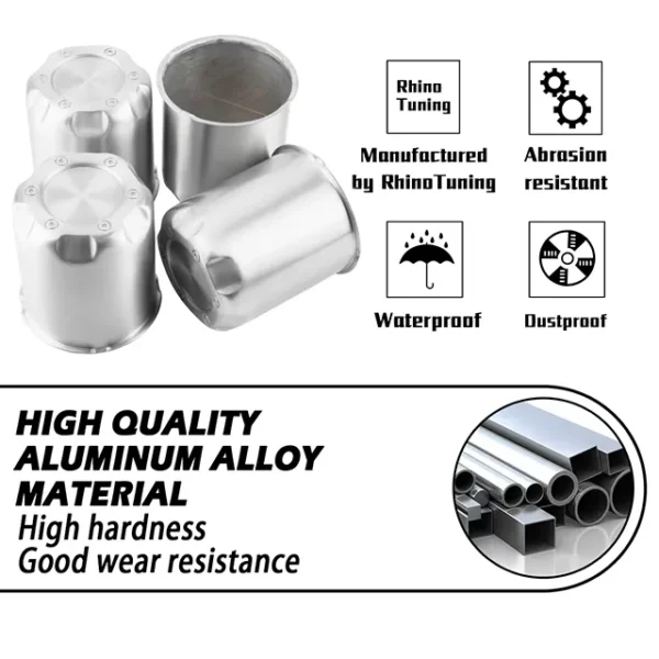 Aluminum Wheel Center Caps for 3.27" / 4.25" / 5.15" Bore - 20274301SVx2 - Image 11