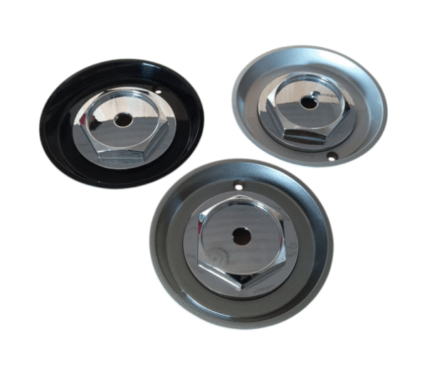 4pcs Set 151.8mm Snap On Black + Chrome Wheel Center Hub Caps – C013001 - Image 3