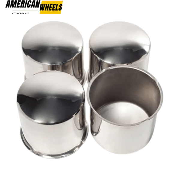 5.15in Stainless Push Through Center Hub Caps for Trailer Camper Center Hole 4.84in Tall - 20274361 - Image 2