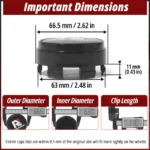 Rays ZE40 Enkei XXR F150 Floating Wheel Center Caps 4pcs 67mm 2.62in - 20260018BK=[14286BK+14502BK+80103036+71013]x4 - Image 3