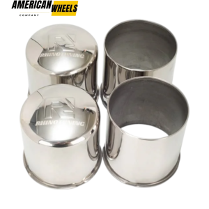 4.25in Stainless Push Thru Center Caps 2 Close 2 Open Combo for Trailer Rim Center Hole - 20274374=[74365+74332]x2