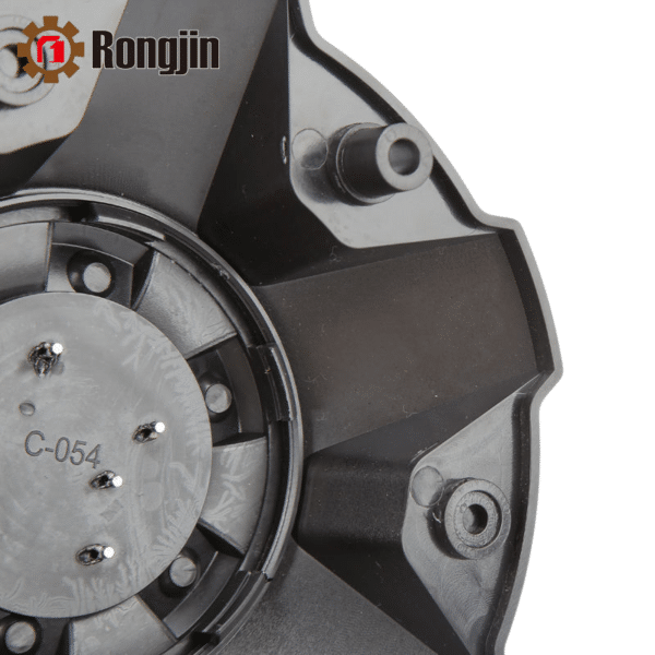 4pcs Set 195.7mm Snap On Black + Chrome Alloy Wheel Center Caps 6 Lug – C-054 - Image 6