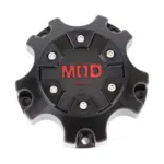 4pcs Set 5x114.3 Snap On Black and Red Offroad Wheel Center Caps – C-665-6/C-074-2 - Image 2